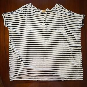Piko 1988 Black and White Striped Top Size 3X